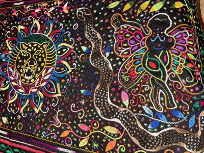 shipibo-konibo-panther-boa-snakes-hummingbirds-hand-embroided-ceremonial-cloth-peru