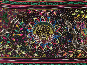 shipibo-konibo-panther-boa-snakes-hummingbirds-hand-embroided-ceremonial-cloth-peru